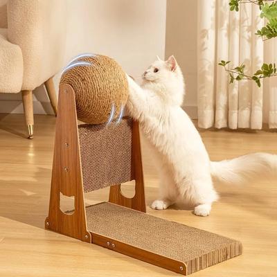 Cat Scratcher Toy Interactive Pet Toy Wear Resistant Furniture Protection Scratching Ball for Grind Claw Playing Indoor Cats