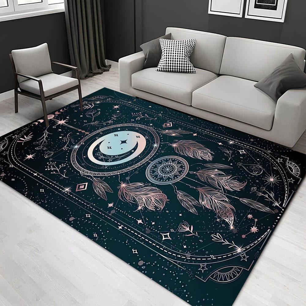 

1pc 1494649588Pattern Carpet, Area Rug For Living Room Bedroom Room Bed Chair Laundry Entryway Corridor Yard Non-slip Outdoor Camping Rug Fl 60cm by 90cm