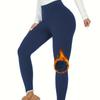 Dame Termisk Fleeceforet Høy midje Leggings, Trenings Vinter Varm Tykk Tights Myke Yogabukser