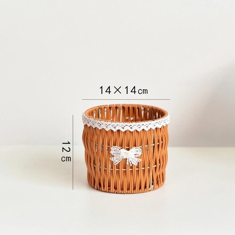4 Styles Rattan Flower Basket Decorative Picnic Weaving Basket Wedding