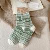 Calcetines de Lana Gruesa con Forro de Forro Polar para Mujer - Diseño de Copo de Nieve Fair Isle