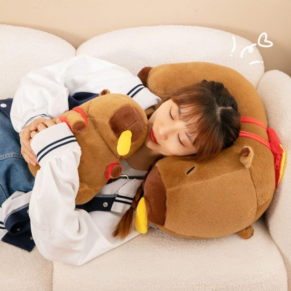 Cloth Doll Capibara Anime Fluffty Toy Simulation Capybara Plush Doll  Birthday Gift
