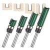 MSMint Straight Bits, Set of 4, 0.2 Inch (6 Mm) Shaft, Router Bit, Trimmer