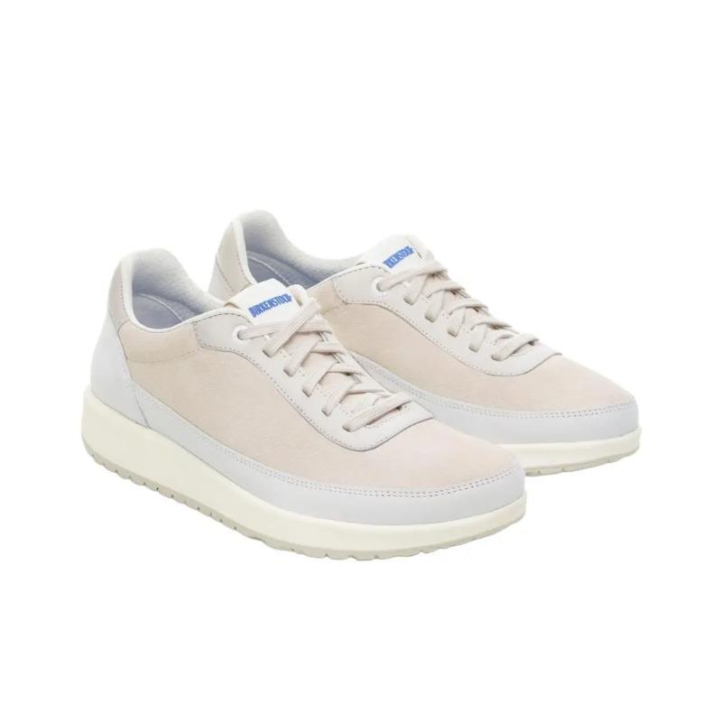 Birkenstock Honnef City Unisex Suede Lace-Up Retro Low-Top Casual Shoes White Narrow Fit 1030135 43