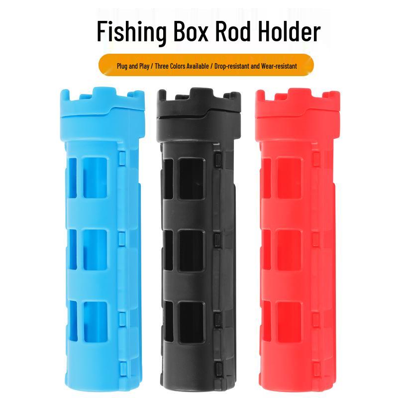 Fishing Rod Holder & Lure Storage Bucket with Stand for Raft Fishing