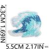 2025 New Patches 10 Pcs Blue Seashell Crab Embroidered Patches Iron On Clothing Hat Bag Shoe Repair Phone Gift Box Decor DIY