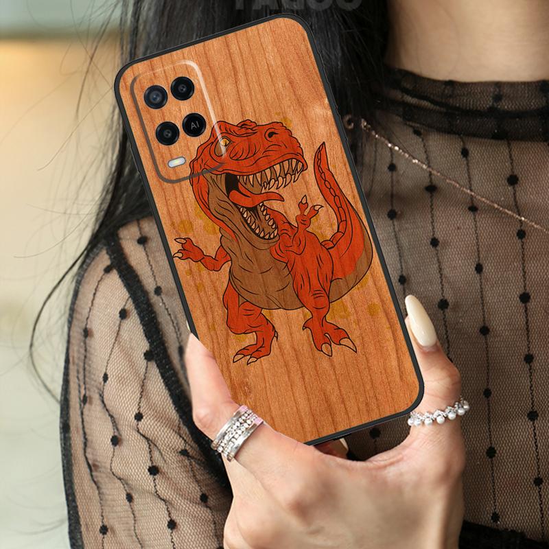 Deer Lion Elephant Wood Animal Case For Oppo A5 Pro A15 A17 A57 A77 A18 A38 A58 A78 A98 A94 A74 A54 A40 A60 A80 A96 A76 A16