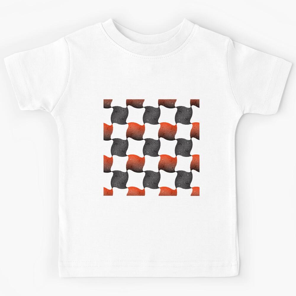 The abstract red and black geometric Kids T-Shirt 110