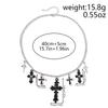 Cool Cross Pendant Necklace for Women Men Metal Punk Choker Necklaces Chain Hip Hop Jewelry Gifts