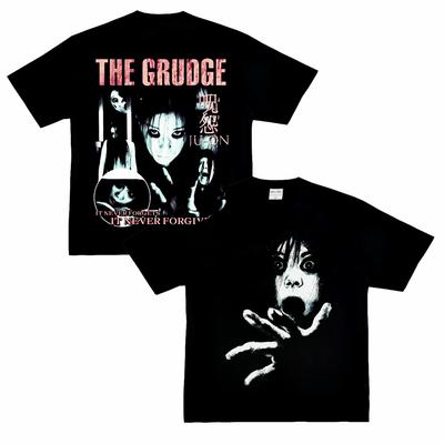 Das Grudge T-Shirt Klassischer Geisterfilm Kurzarm Klassische Streetwear Grafikbekleidung Unisex Vielseitiges Oberteil Sommer Heißer Verkauf T-Shirts