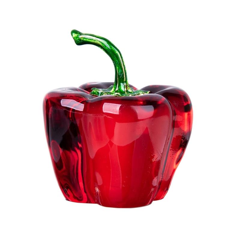 Artistic Glass Peppers Replicas Home Decoration Kitchens Table Centerpieces Shatterproof Design 45mm Size