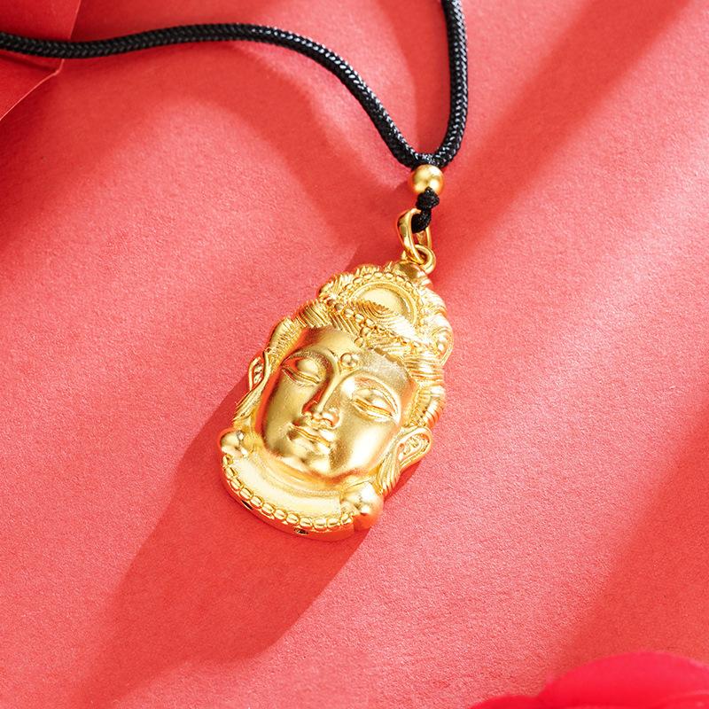 Exquisite Guanyin double-sided auspicious men's and women's jewelry necklace pendant