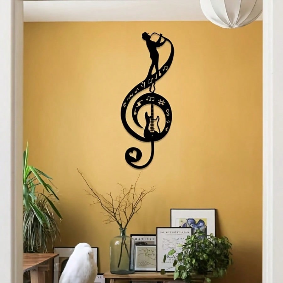 Metal Wall Art Musical Trio Decor Gift for Home Office