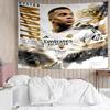 Kylian Mbappé Tapestry for Bedroom Aesthetic Classroom Tapestries Wall Hanging for Living Room Dorm Office,Ideal Creative Gift