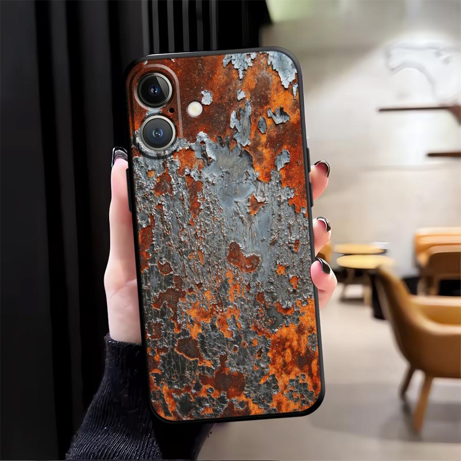 Retro Rust Case for Apple iPhone 17 Pro Max 16 11 14 XR XS MAX Air 12 15 Pro 7 8 13 Funda Phone Cover
