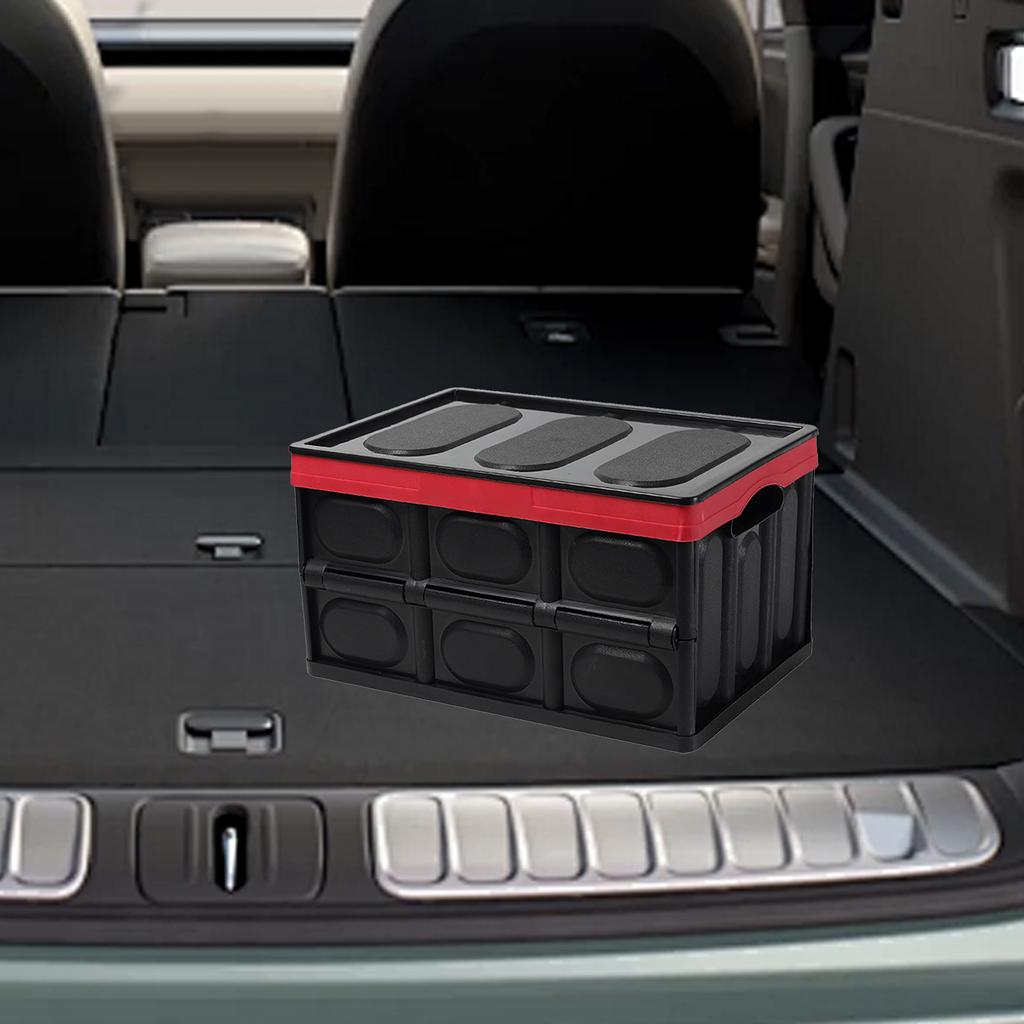 30L 56L Trunk Organizer Case Outdoor Foldable Storage Bin with Lid Portable Handle Storage Cargo waterproof Sturdy storage box