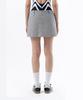Deogdaibeu Front Zipper Mini Skirt Grey
