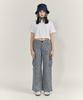 Keullaessikeulleob Basic Striped Cargo Pants (2 Colors)