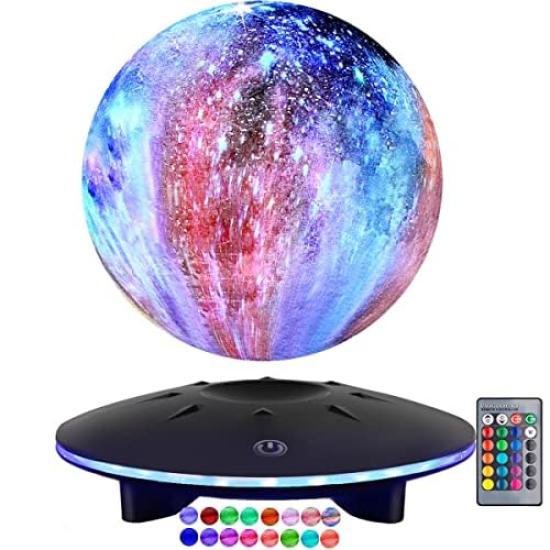 

Vnemofey Floating Globe with LED Light Base, Magnetic Levitation Globe Lamp Ball World Map Display Gadget, Home Room and Office Desk Decor, Creative