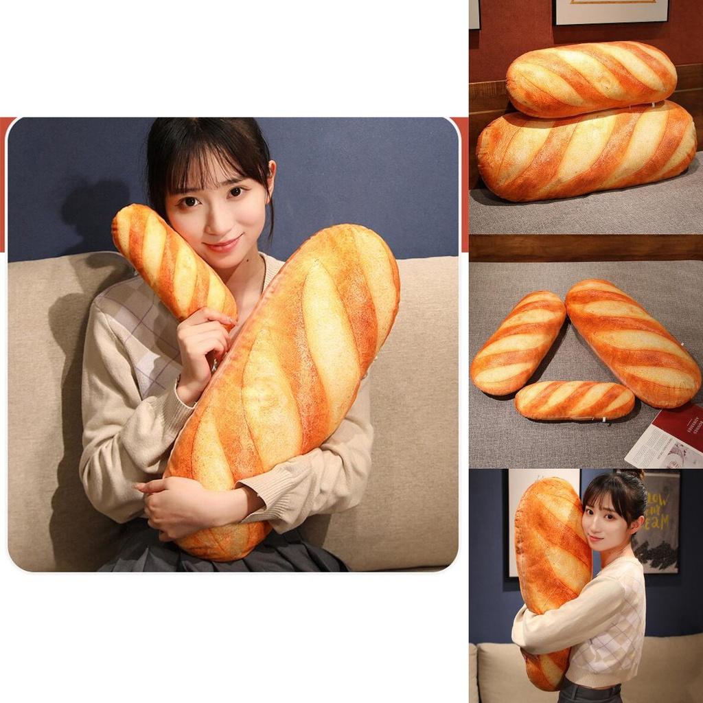 Weiches und flauschiges 3D-Simulations-Snack-Butterbrot-Kissen für Büro und Schlafzimmer