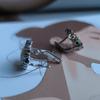 Серебряные серьги с натуральным аметистом 3.253ct, цитрином, хризолітом, топазом (2193180)