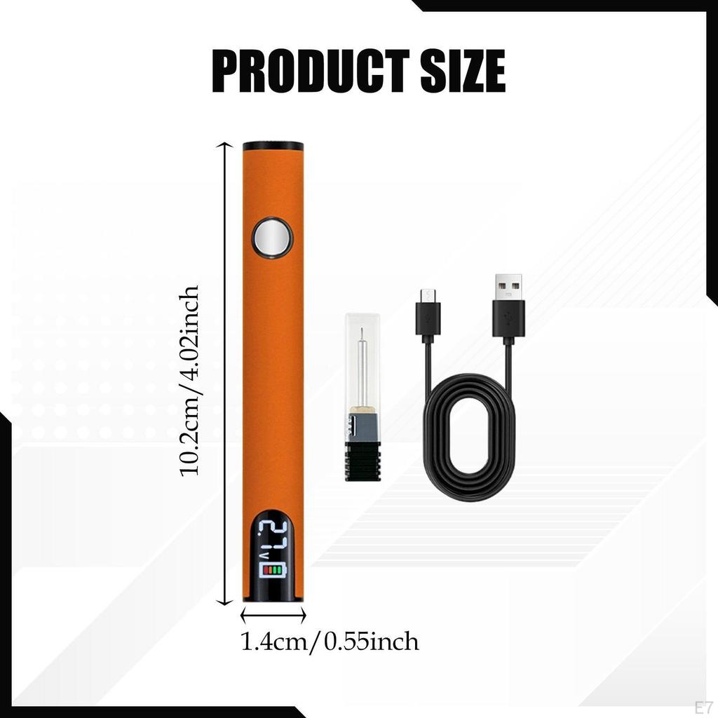 Soldering Iron Kit Battery Pen 650mAh 510 Threaded Portable Cordless USB for Repair