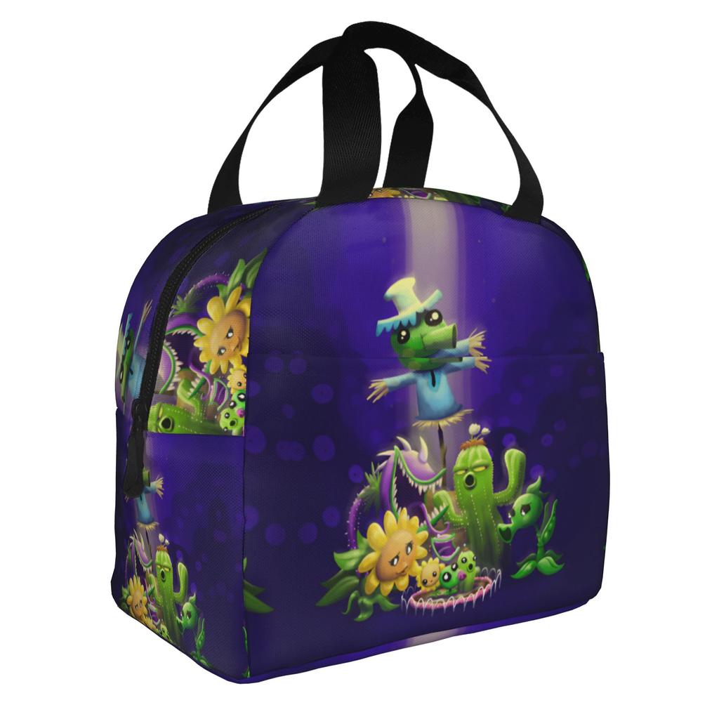 Custom Plants Gaming Zombies Lunch Bag Men Women Thermal Cooler Insulated Lunch Box for Adult Office