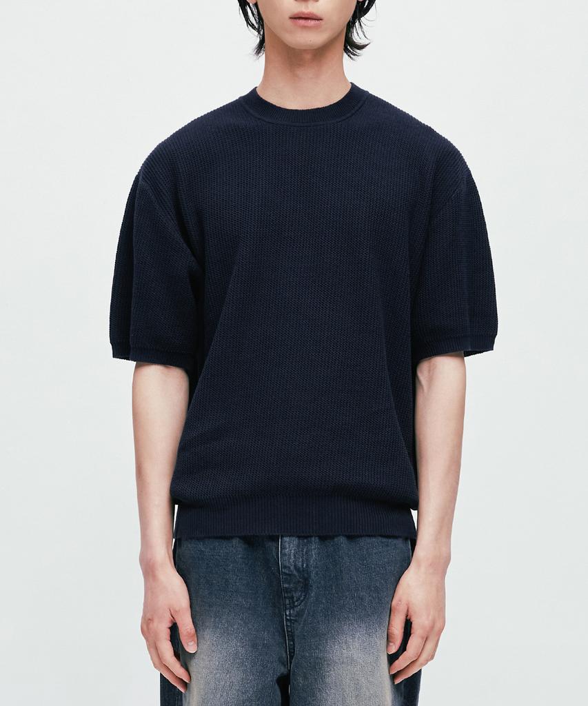 Beulaendideu Hard Twist Holiday Round Knit [Navy]