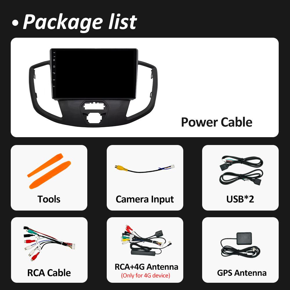 Android 14 Wireless Carplay For Ford Transit 2015 2016 2017 2018 Navigation GPS Cooling Fan Autoradio Car Multimedia Player WIFI