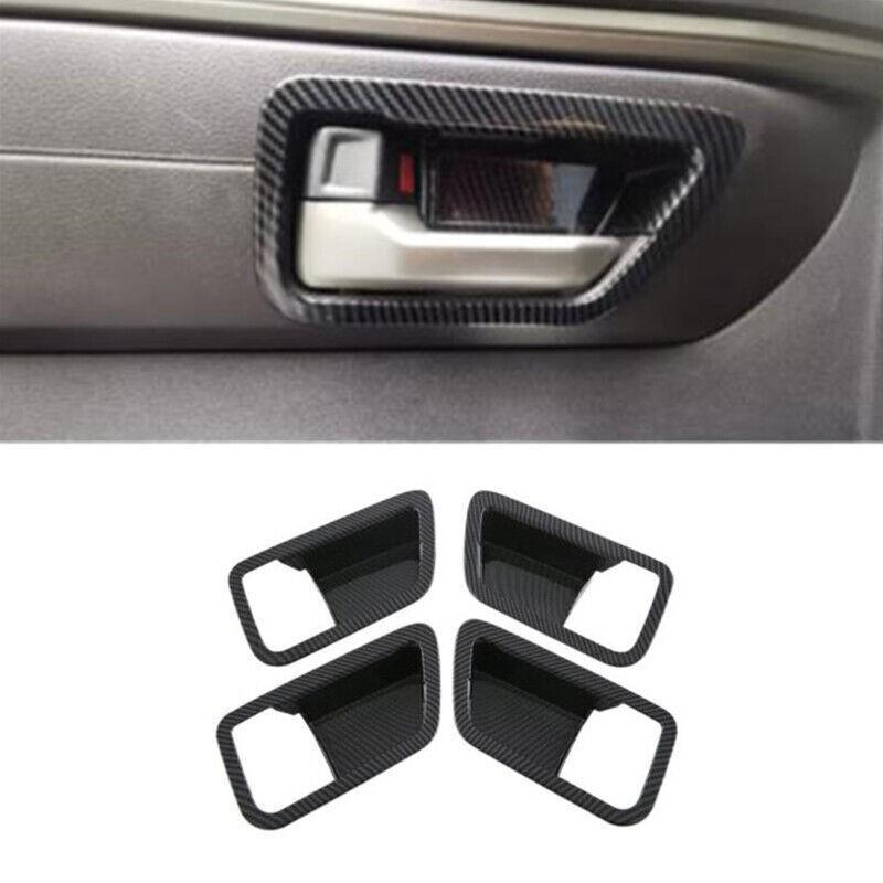 For Toyota Tundra 2022-2024 Carbon Fiber Inner Door Handle Bowl Cover Trim 2PCS