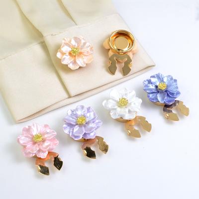 Decorative Shirt Button Covers Pearlized Flower Shape Cufflinks Clip For Shirt Jackets Dress Costume Uniform Decoration