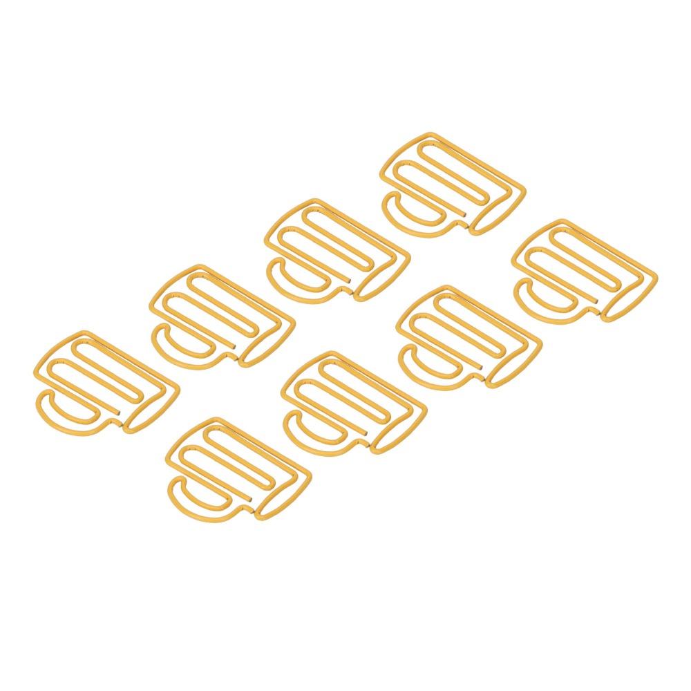 100Pcs Cup Shape Cute Paper Clips Plastic-coated Metal Small Paper Clips  Office Supplies