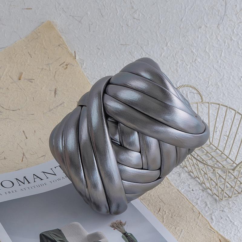 Metallic Textured Super Thick Icelandic Wool Yarn, 2cm Core-Filled Cotton Hand-Knitting Yarn for DIY Bags