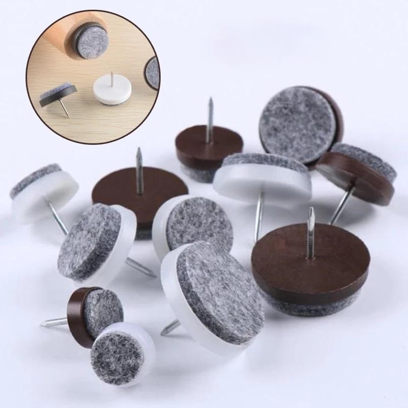 20PCS Heavy Felt Feet Pad Skid Glide Furniture Chair Table Leg DIY Nail Protector