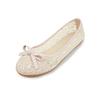 Scarpe Basse da Donna con Fiocco Scarpe da Ballo Basse Moda Donna Slip-On Tagli Bassi Scarpe Piatte da Donna Dolci Scarpe Casual Traforate Scarpe Basse Traspiranti
