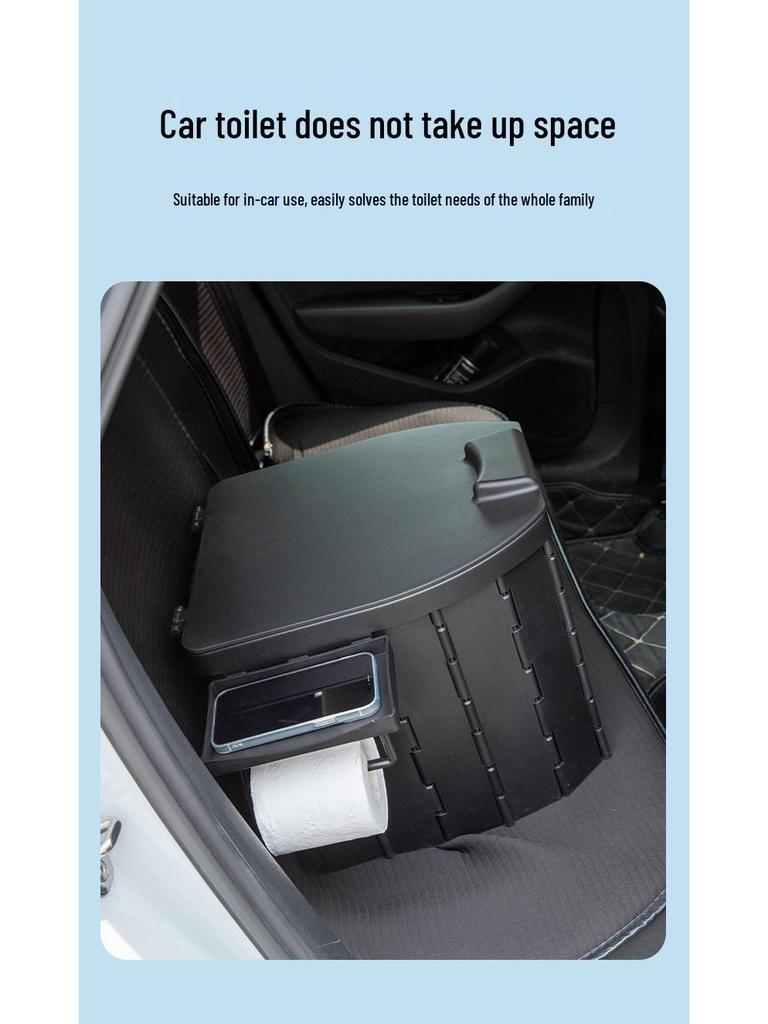 Portable Folding Camping Toilet with Lid for Adults and Kids