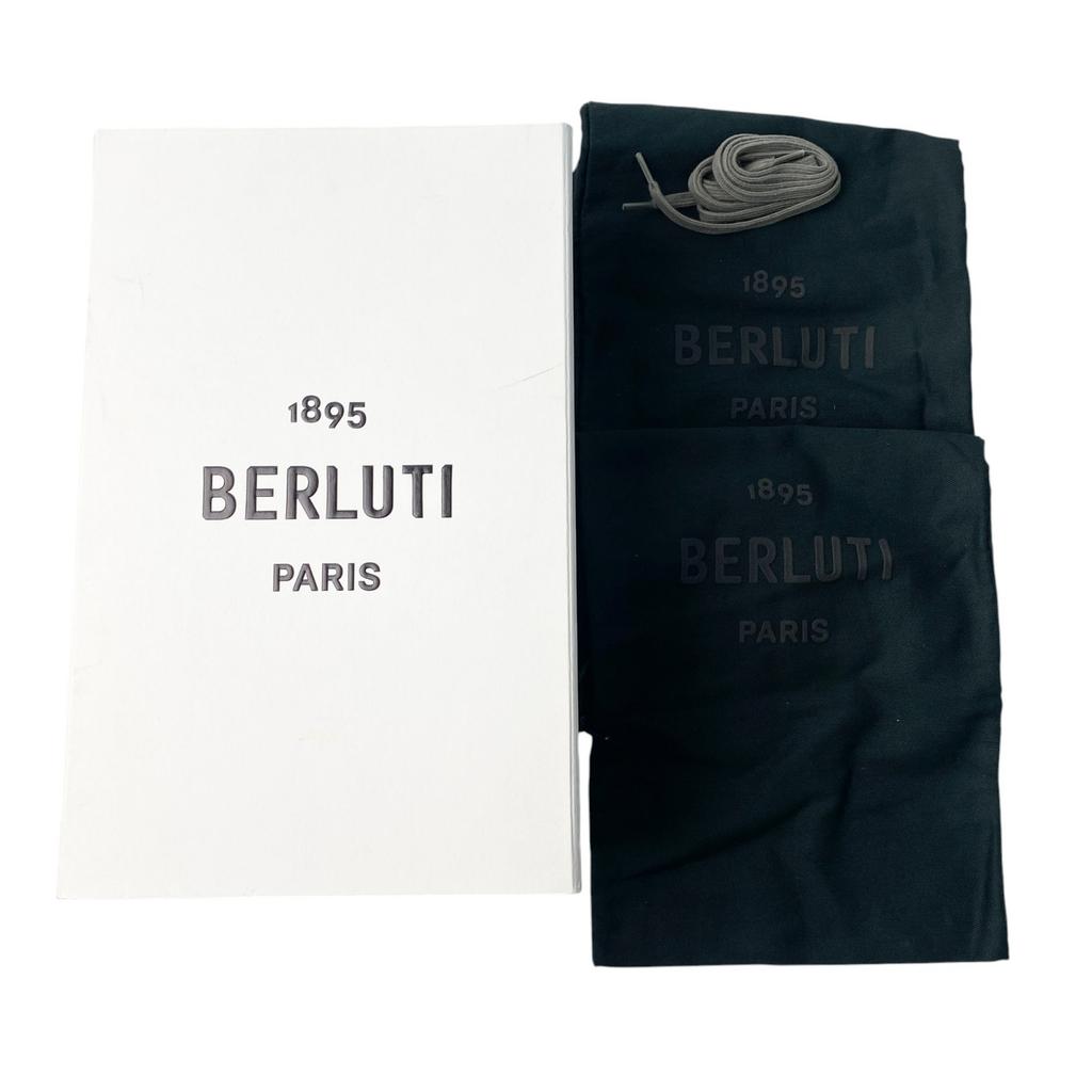 Used Berlutisneakers Gray Suede/leather Mens