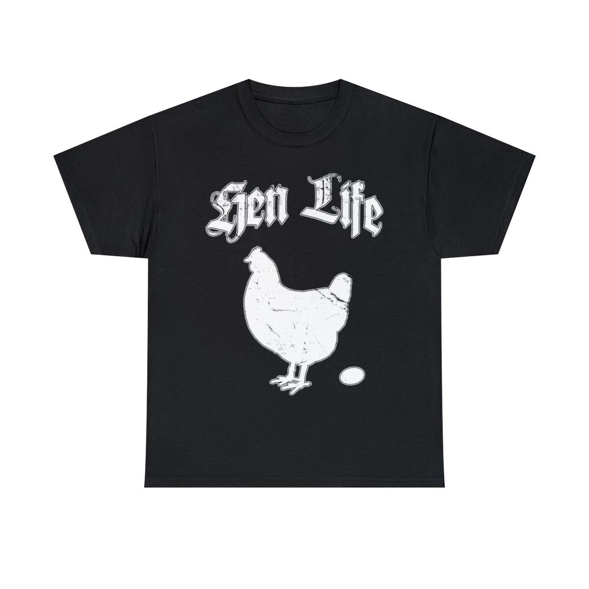 Hen Life Chicken Farmer Graphic Tee Shirt, S-5XL 4XL