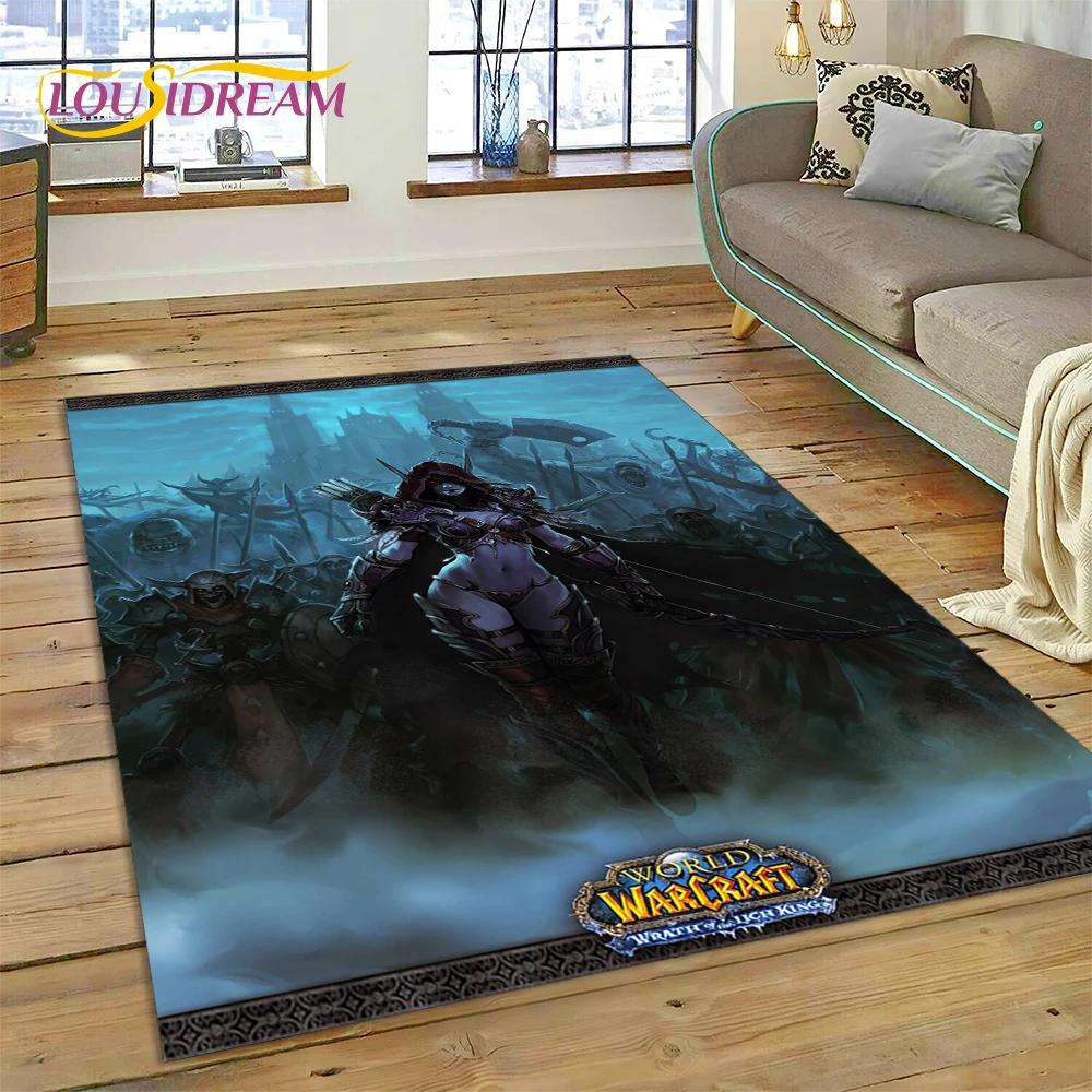 WOW, World of Warcraft Demon Hunter, Lich King Game Carpet Rug for Bedroom Living Room Home Sofa Decoration,Kid Decor Floor Mat