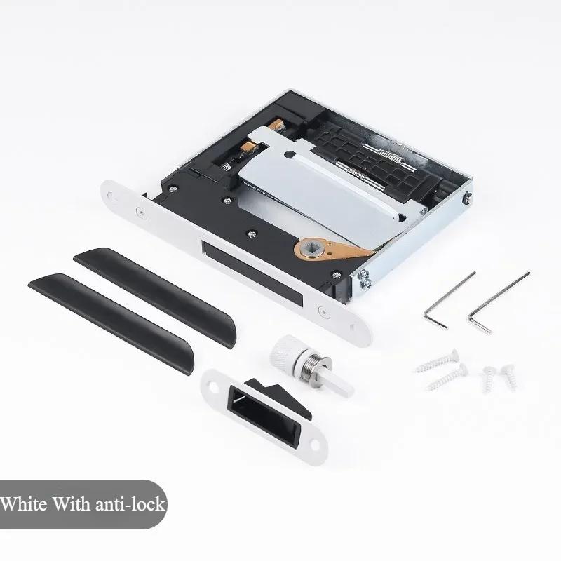 Invisible Room Door Lock Hidden Outward-opening Wooden Door Handle Magnetic  Handle Indoor Silent Secret Door Lock