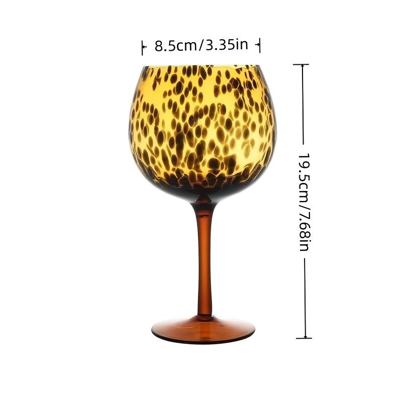 Vintage Leopard Wine Glasses Elegant Tall Stemware Durable Glass for Christmas Thanksgiving New Year Gifts Premium Drinkware