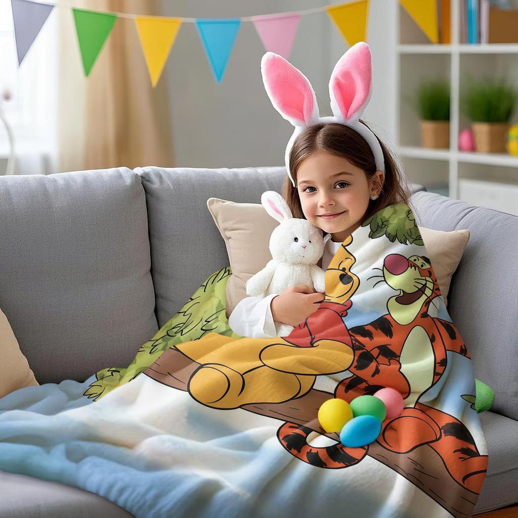 Winnie the Pooh Tigger&Piglet Are Sitting On a Tree Print Blanket Soft Multifunctional Decortive Universal Throw Blankets Gift