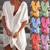 Women's Button Up Blouse Casual Comfy Top Mini Dress Plus Size S-8xl Stylish