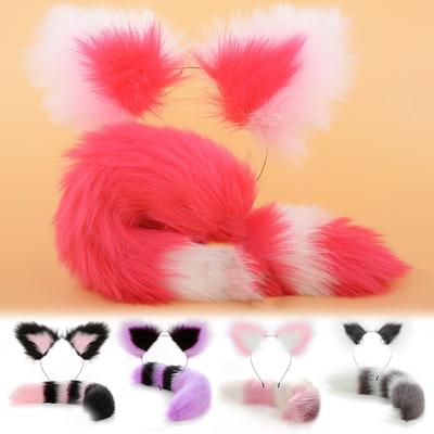 Ženy Obruče do vlasů Čelenka Fox Tails Kočičí uši Cosplay Jevištní představení Anime Hraní rolí Měkké