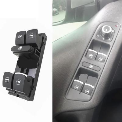 Car Window Lifter Power Window Switch Master Window Control Button Compatible for VW Jetta Tiguan Golf GTI MK5 MK6 Passat B6 CC Seat Leon MK2