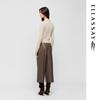 ELLASSAY High-Waisted Wide-Leg Cropped Casual Trousers