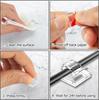 R-Shaped Self-Adhesive Cable Management Clip - Transparent, No-Punch Wire Pressing Clip