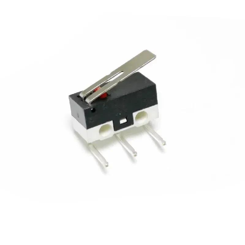 20Pcs Micro Limit Switch 3Pins Long Handle Roller Lever Arm SPDT Momentary Push Button Switch for Mouse DIY Accessories