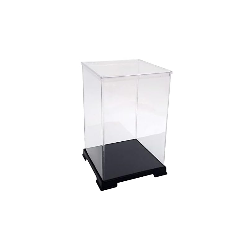 Octagon Figure Display Case, 12cm (W) X 12cm (D) X 20cm (H), Transparent Plastic