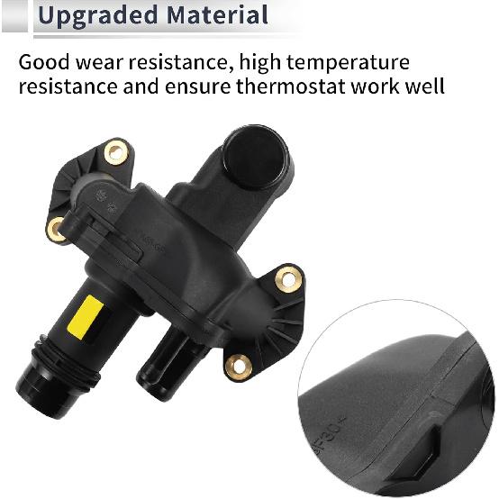 Inner Car Thermostat for Land Rover Range Rover Sport Discovery Durable Engine Coolant Thermostat Housing Assembly No.LR073372 Aluminum Alloy 1 Pcs